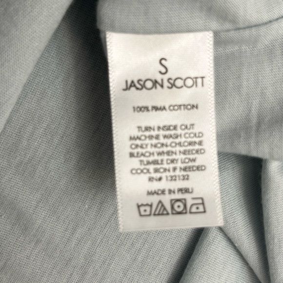 Jason Scott Raymond Crew Tshirt Small Light Blue Classic Soft 100% Pima Cotton - Picture 8 of 11